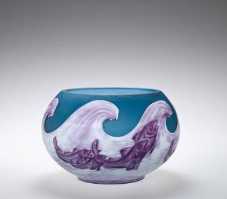 Bowl with Fish Swimming in Waves