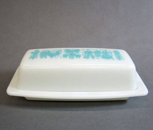 Pyrex outlet Amish Butterprint Torquiose Butter Dish vintage