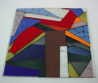 Color palette of glass pieces for American Airlines Terminal window, Kennedy International Airport