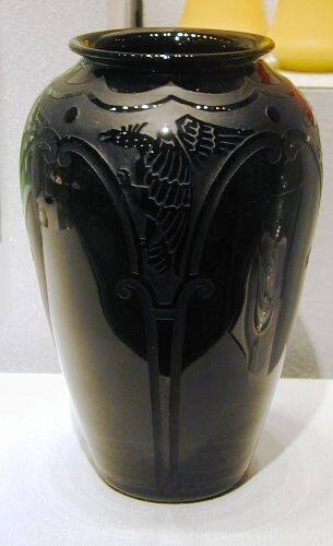 Black Mirror "Medieval" Vase with Dragon