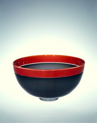 Gray bowl with red band